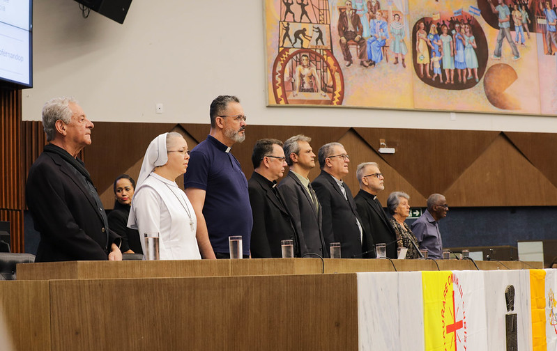 Mesa de honra - Reunião Especial 80 anos Lar dos Meninos Dom Orione Foto Dara Ribeiro-CMBH